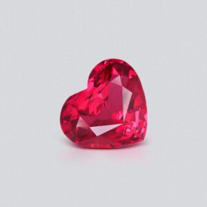 Super rare vivid Vibrant red spinel in heart shape 4.15 carats