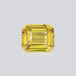 Unheated sapphire Vivid Yellow octagon cut 7.07 carats, Sri Lanka