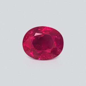 Unheated Pigeon's Blood red ruby in oval cut 5.27 carats